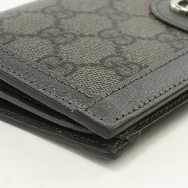 中古 グッチ 長財布二折 メンズ ブランド GUCCI オフィディア ロングウォレット 791746 グレー USDGU117913011