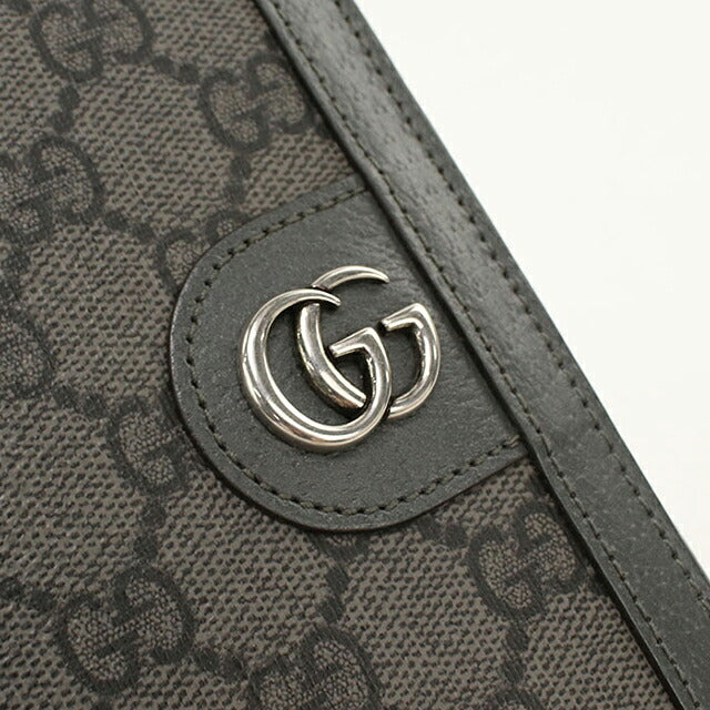 中古 グッチ 長財布二折 メンズ ブランド GUCCI オフィディア ロングウォレット 791746 グレー USDGU117913011