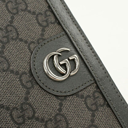 中古 グッチ 長財布二折 メンズ ブランド GUCCI オフィディア ロングウォレット 791746 グレー USDGU117913011