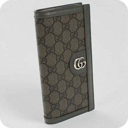 中古 グッチ 長財布二折 メンズ ブランド GUCCI オフィディア ロングウォレット 791746 グレー USDGU117913011