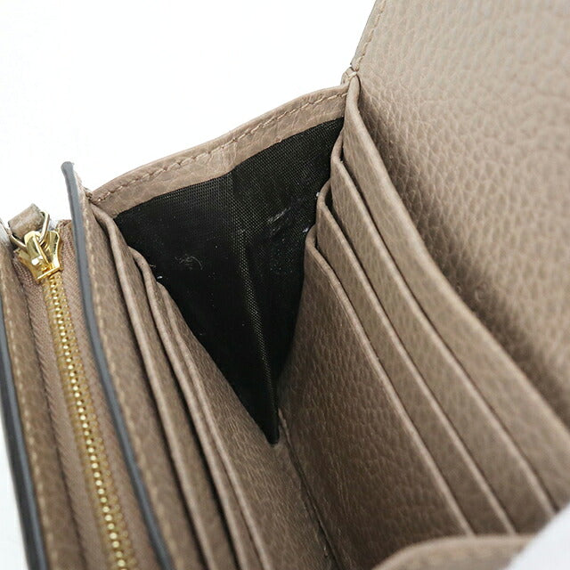 二手 Gucci 双折钱包 双折钱包 紧凑女士品牌 GUCCI 双 G 双色中号钱包 598587 米色 USDGU117944011