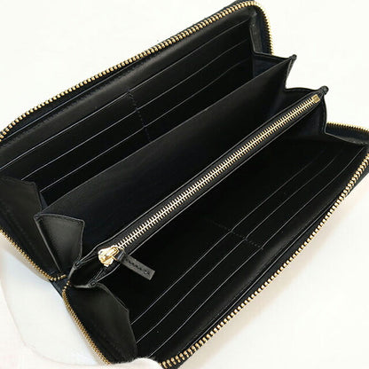 中古 グッチ 長財布ラウンドファスナー レディース ブランド GUCCI GGマトラッセ ジップアラウンドウォレット レザー 723784 ブラック USDGU117985011