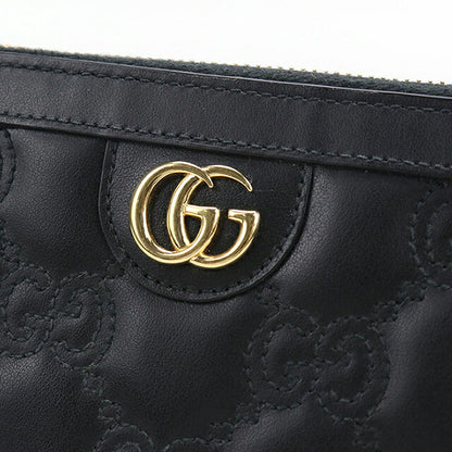 中古 グッチ 長財布ラウンドファスナー レディース ブランド GUCCI GGマトラッセ ジップアラウンドウォレット レザー 723784 ブラック USDGU117985011