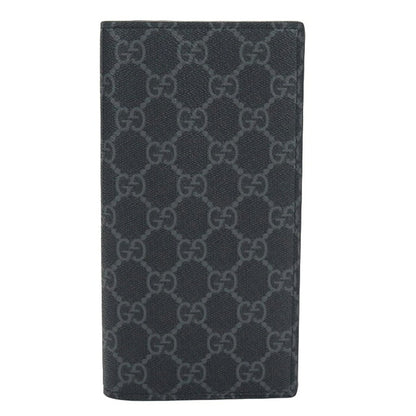 中古 グッチ 長財布二折 メンズ ブランド GUCCI GGエンブレム ロングウォレット 821213 ブラック USDGU117995011