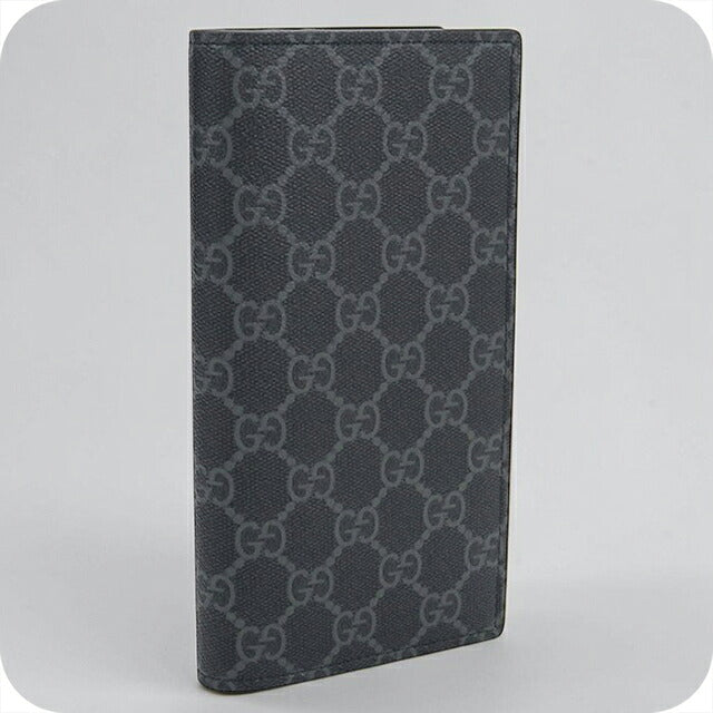 中古 グッチ 長財布二折 メンズ ブランド GUCCI GGエンブレム ロングウォレット 821213 ブラック USDGU117995011