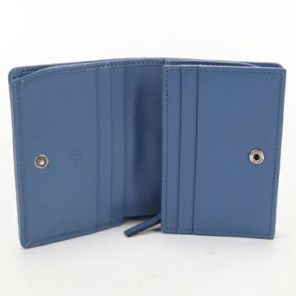 中古 グッチ 二つ折り財布 二折財布 コンパクト レディース ブランド GUCCI ダブルG スモールウォレット 466492 ブルー USDGU118230011
