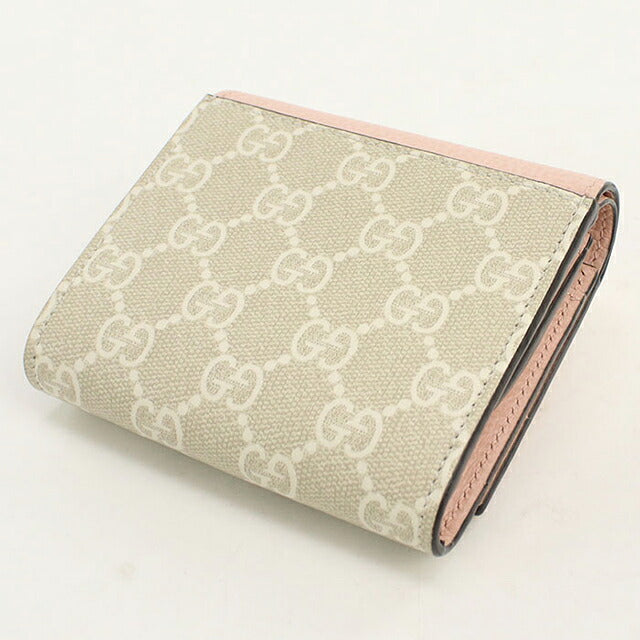 中古 グッチ 二つ折り財布 二折財布 コンパクト レディース ブランド GUCCI ダブルG ミディアム ウォレット 598587 ピンク USDGU118260011