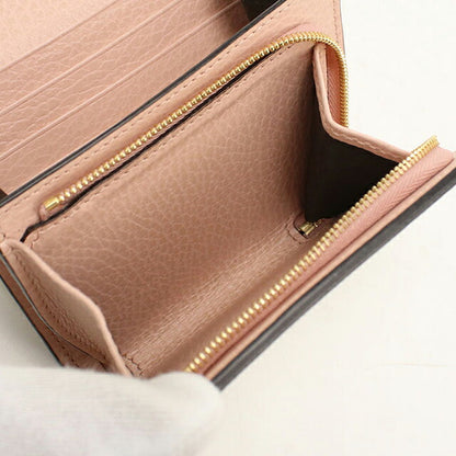 中古 グッチ 二つ折り財布 二折財布 コンパクト レディース ブランド GUCCI ダブルG ミディアム ウォレット 598587 ピンク USDGU118260011