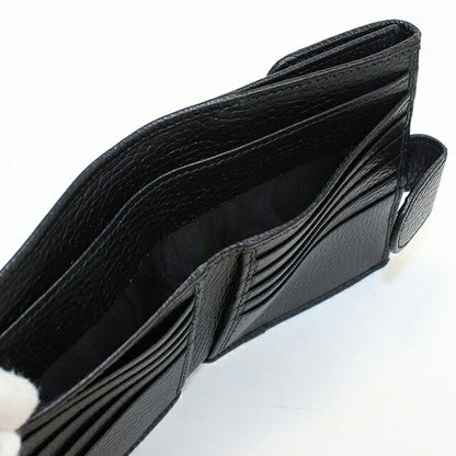 中古 グッチ 二つ折り財布 二折財布 コンパクト レディース ブランド GUCCI インターロッキングG Wホック レザー 615525 ブラック USDGU118267011