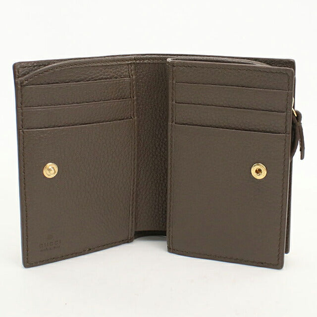 中古 グッチ 二つ折り財布 二折財布 コンパクト レディース ブランド GUCCI GGスプリーム  レザー 772738 ベージュ USDGU118371011