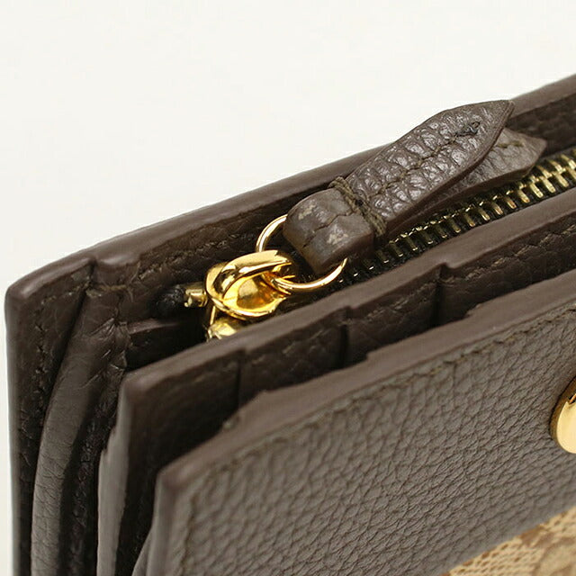 中古 グッチ 二つ折り財布 二折財布 コンパクト レディース ブランド GUCCI GGスプリーム  レザー 772738 ベージュ USDGU118371011