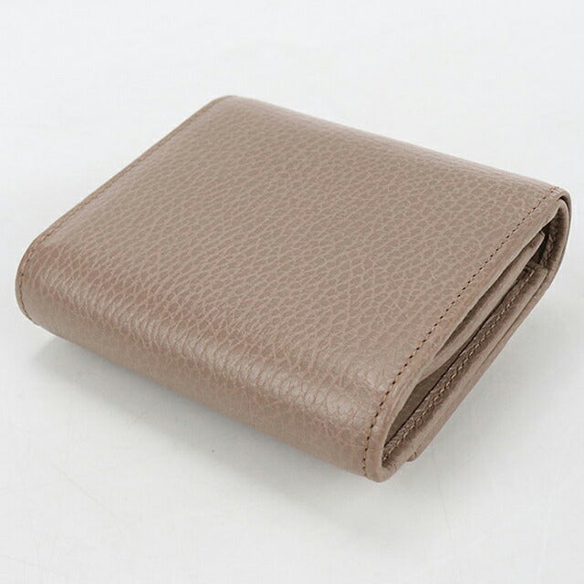 中古 グッチ 二つ折り財布 二折財布 コンパクト レディース ブランド GUCCI ダブルG ミディアムウォレット レザー 598587 ベージュ USDGU118372011