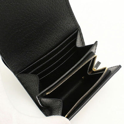 中古 グッチ 二つ折り財布 二折財布 コンパクト レディース ブランド GUCCI オフィディア ミディアムウォレット レザー 598662 ブラック USDGU118373011