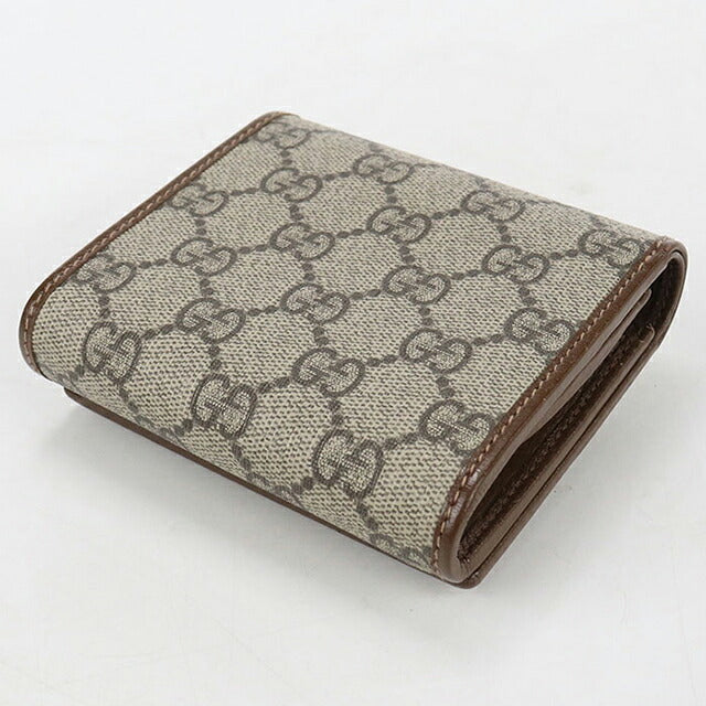 中古 グッチ 二つ折り財布 二折財布 コンパクト レディース ブランド GUCCI ホースビット ミディアムウォレット 621891 ベージュ USDGU118377011