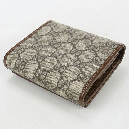 中古 グッチ 二つ折り財布 二折財布 コンパクト レディース ブランド GUCCI ホースビット ミディアムウォレット 621891 ベージュ USDGU118377011