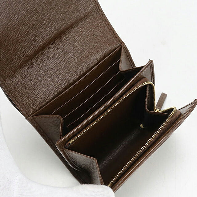 中古 グッチ 二つ折り財布 二折財布 コンパクト レディース ブランド GUCCI ホースビット ミディアムウォレット 621891 ベージュ USDGU118377011