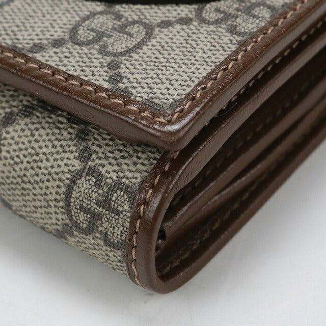 中古 グッチ 二つ折り財布 二折財布 コンパクト レディース ブランド GUCCI ホースビット ミディアムウォレット 621891 ベージュ USDGU118377011