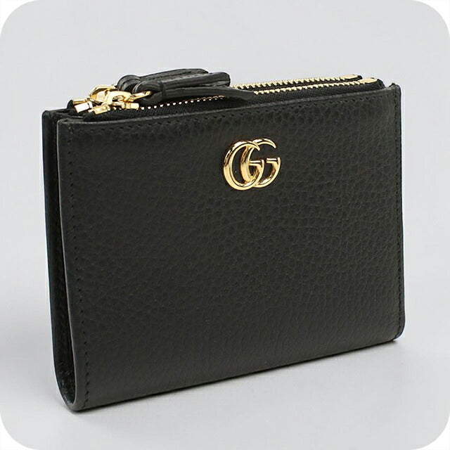 Used Gucci Bifold Wallet Bifold Wallet Compact Ladies Brand GUCCI Double G Small Wallet Leather 474747 Black USDGU118388011
