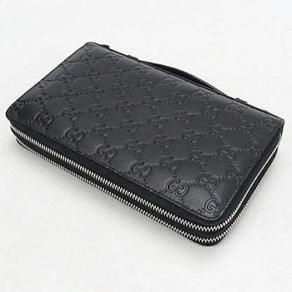 中古 グッチ オーガナイザー メンズ ブランド GUCCI グッチシマ トラベルケース 395474 ブラック USDGU118390011