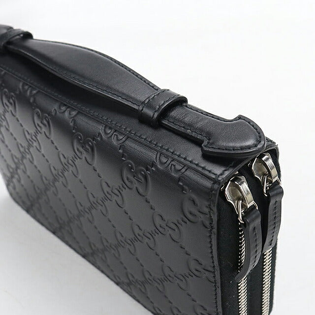 中古 グッチ オーガナイザー メンズ ブランド GUCCI グッチシマ トラベルケース 395474 ブラック USDGU118390011