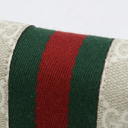中古 グッチ 二つ折り財布 二折財布 コンパクト レディース ブランド GUCCI オフィディア ミディアム ウォレット レザー 598662 ベージュ USDGU118431011