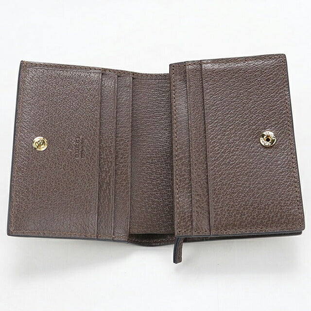 中古 グッチ 二つ折り財布 二折財布 コンパクト レディース ブランド GUCCI オフィディア GGカードケース ウォレット 523155 ベージュ USDGU118491011