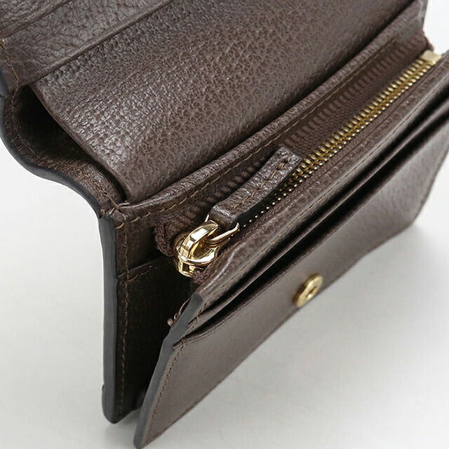 中古 グッチ 二つ折り財布 二折財布 コンパクト レディース ブランド GUCCI オフィディア GGカードケース ウォレット 523155 ベージュ USDGU118491011