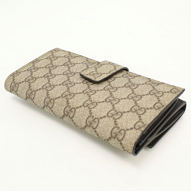グッチ 長財布二折 レディース ブランド GUCCI GGスプリーム Wホック長財布 212104 ベージュ USDGU118497011
