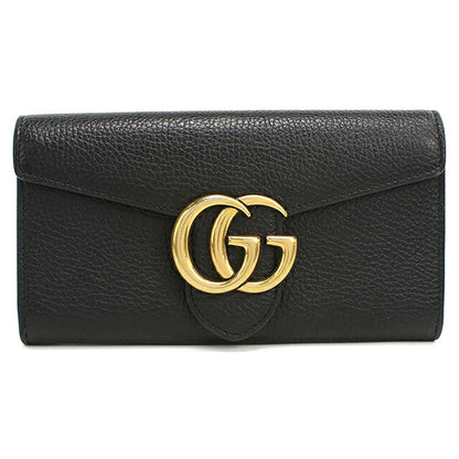 グッチ 長財布二折 レディース ブランド GUCCI GGマーモント コンチネンタルウォレット レザー 779776 ブラック USDGU118500011