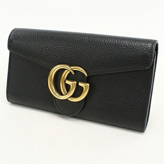 グッチ 長財布二折 レディース ブランド GUCCI GGマーモント コンチネンタルウォレット レザー 779776 ブラック USDGU118500011