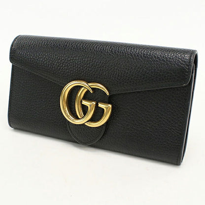 グッチ 長財布二折 レディース ブランド GUCCI GGマーモント コンチネンタルウォレット レザー 779776 ブラック USDGU118500011