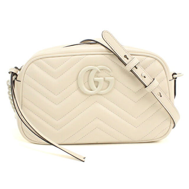 グッチ 斜め掛け ショルダーバッグ レディース ブランド GUCCI GGマーモント スモール カメラバッグ 447632 ホワイト USDGU118502011