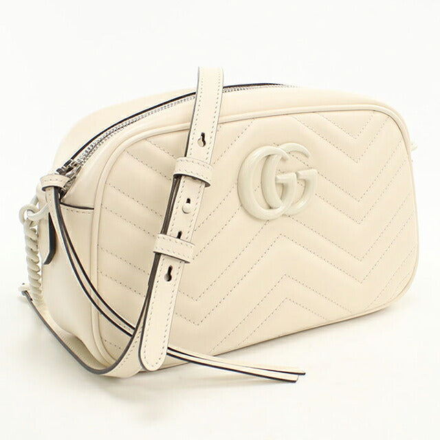 グッチ 斜め掛け ショルダーバッグ レディース ブランド GUCCI GGマーモント スモール カメラバッグ 447632 ホワイト USDGU118502011