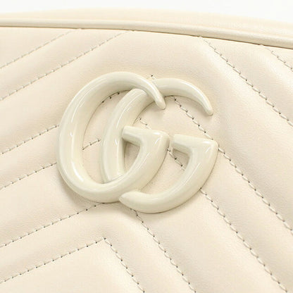グッチ 斜め掛け ショルダーバッグ レディース ブランド GUCCI GGマーモント スモール カメラバッグ 447632 ホワイト USDGU118502011