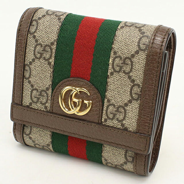 グッチ 二つ折り財布 二折財布 コンパクト レディース ブランド GUCCI オフィディア ミディアム ウォレット 598662 ベージュ USDGU118693011