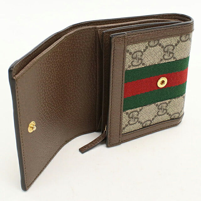 グッチ 二つ折り財布 二折財布 コンパクト レディース ブランド GUCCI オフィディア ミディアム ウォレット 598662 ベージュ USDGU118693011