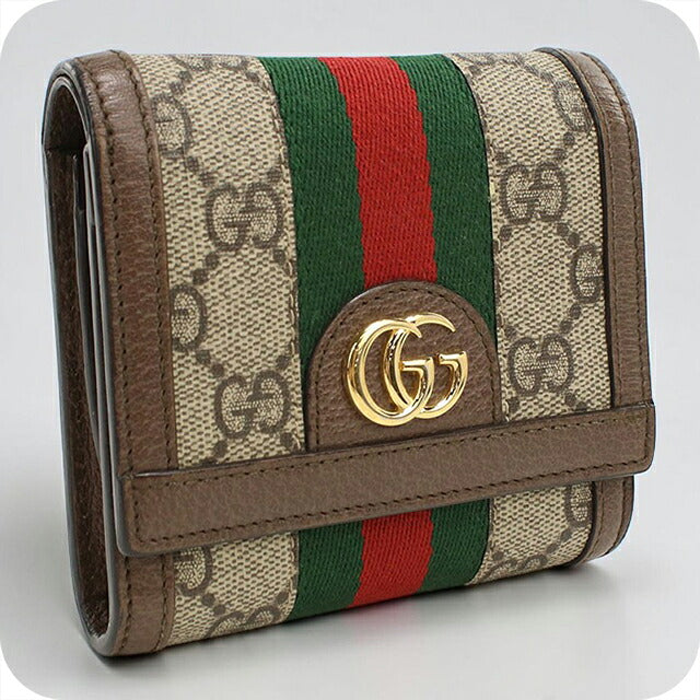 グッチ 二つ折り財布 二折財布 コンパクト レディース ブランド GUCCI オフィディア ミディアム ウォレット 598662 ベージュ USDGU118693011