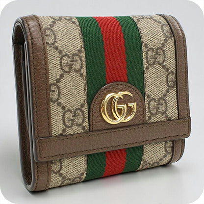 グッチ 二つ折り財布 二折財布 コンパクト レディース ブランド GUCCI オフィディア ミディアム ウォレット 598662 ベージュ USDGU118693011