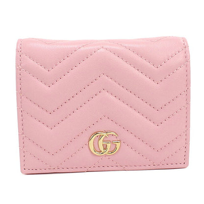 グッチ 二つ折り財布 二折財布 コンパクト レディース ブランド GUCCI ダブルG スモールウォレット レザー 466492 ピンク USDGU118694011