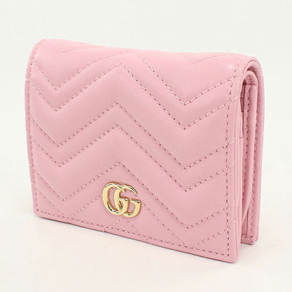 グッチ 二つ折り財布 二折財布 コンパクト レディース ブランド GUCCI ダブルG スモールウォレット レザー 466492 ピンク USDGU118694011