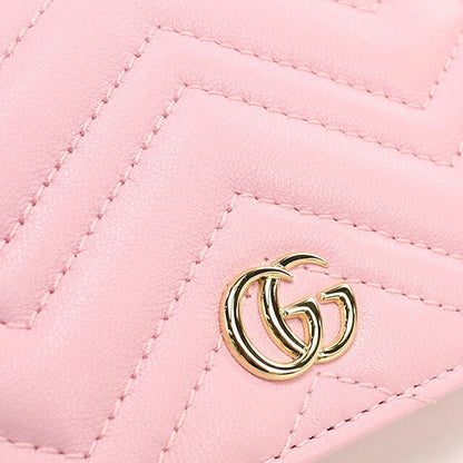 グッチ 二つ折り財布 二折財布 コンパクト レディース ブランド GUCCI ダブルG スモールウォレット レザー 466492 ピンク USDGU118694011