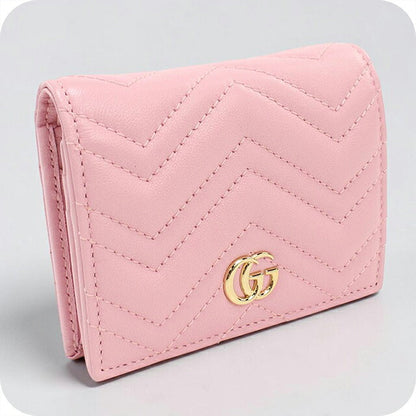 グッチ 二つ折り財布 二折財布 コンパクト レディース ブランド GUCCI ダブルG スモールウォレット レザー 466492 ピンク USDGU118694011