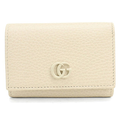グッチ 三つ折り財布 三折財布 コンパクト レディース ブランド GUCCI ダブルG  レザー 644407 ホワイト USDGU118741011