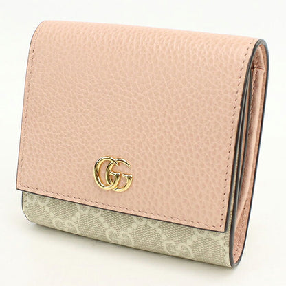 グッチ 二つ折り財布 二折財布 コンパクト レディース ブランド GUCCI ダブルG ミディアム ウォレット 598587 ピンク USDGU118883011