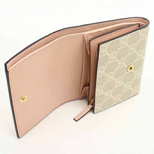 グッチ 二つ折り財布 二折財布 コンパクト レディース ブランド GUCCI ダブルG ミディアム ウォレット 598587 ピンク USDGU118883011
