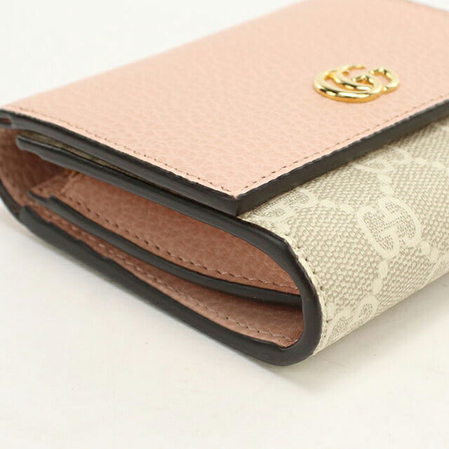 グッチ 二つ折り財布 二折財布 コンパクト レディース ブランド GUCCI ダブルG ミディアム ウォレット 598587 ピンク USDGU118883011
