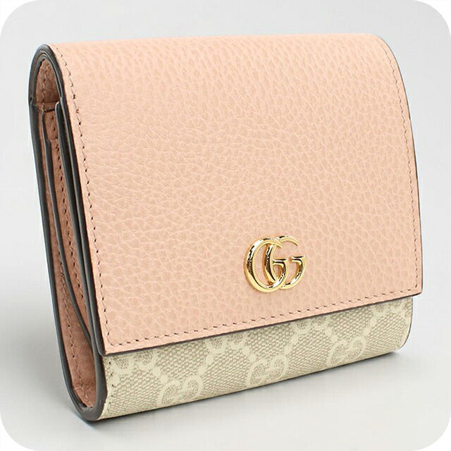 グッチ 二つ折り財布 二折財布 コンパクト レディース ブランド GUCCI ダブルG ミディアム ウォレット 598587 ピンク USDGU118883011