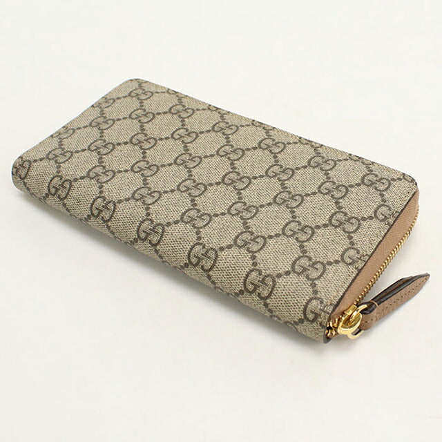グッチ 長財布ラウンドファスナー レディース ブランド GUCCI ダブルG  レザー 456117 ベージュ USDGU118951011