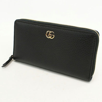 グッチ 長財布ラウンドファスナー レディース ブランド GUCCI ダブルG  レザー 456117 ブラック USDGU118982011