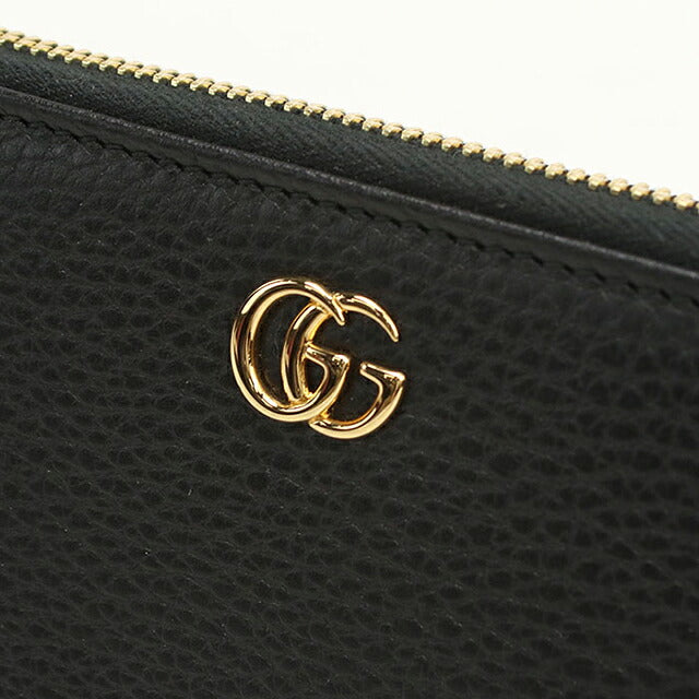 グッチ 長財布ラウンドファスナー レディース ブランド GUCCI ダブルG  レザー 456117 ブラック USDGU118982011